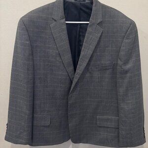 Gray Plaid Sports Coat Club Room 48R
